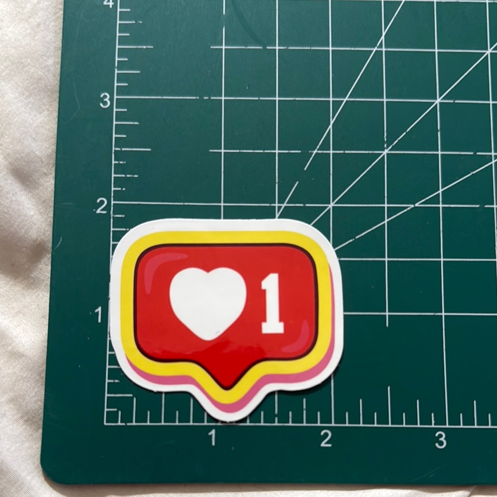 Instagram Social Media Love Like Notification Waterproof Sticker